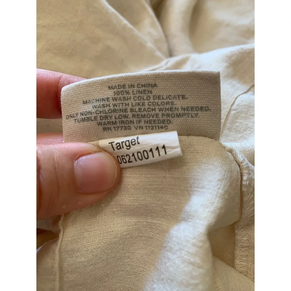 Casaluna Heavyweight 100% Linen Pillowcase Set of 2 Natural Cream Standard